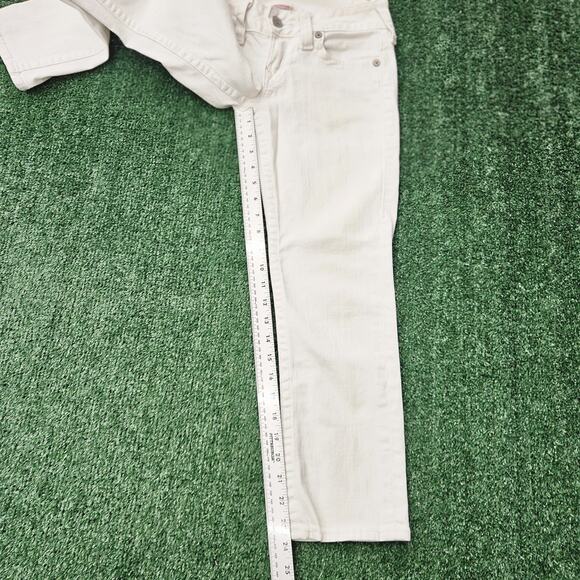 True Religion Women's Size 27 White Lizzy Denim Summer Cropped Jeans - Picture 14 of 16
